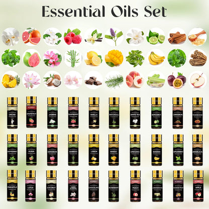 Essential Oil Set 80 Pcs - 100% Natural Essential Oils Kit | Diffuser, Massage, Soap & Bath Bombs (80x5ml) Christmas Gift