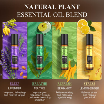 Essential Oils Roll On Set (Pack of 8) – 8 Scent Aromatherapy Oils