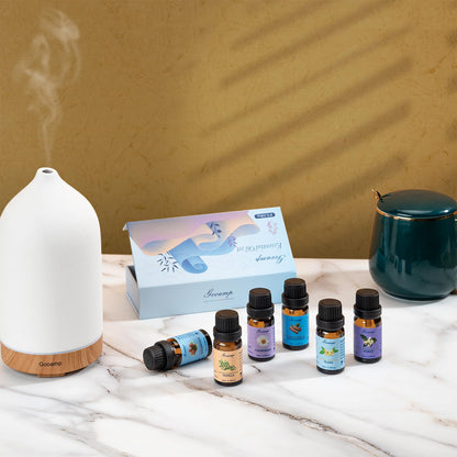 Essential Oils Set - Top 6 Organic Blends (6x0.33 oz): Vanilla, Neroli, Chamomile, Sandalwood, Ylang, Cedarwood