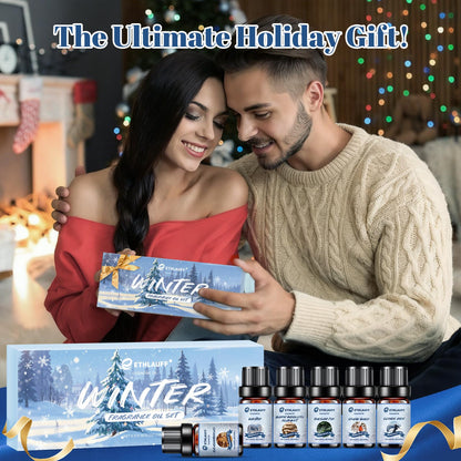Essential Oils Winter Set - Premium Fragrance Gift for Diffuser, Soap & Candle Making