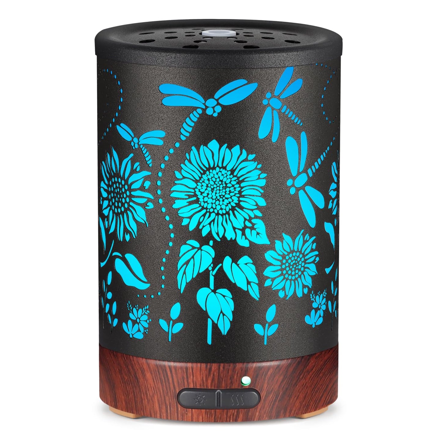 Essential Oils Diffuser - Christmas Aromatherapy Diffuser | 7-Color LED Humidifier (Sunflower) Gift
