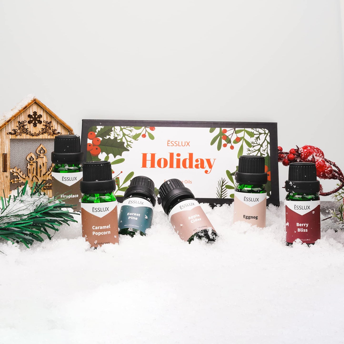 Fragrance Oil Holiday Gift Set – 6x10ml Scented Oils for Diffuser, Candle & Soap