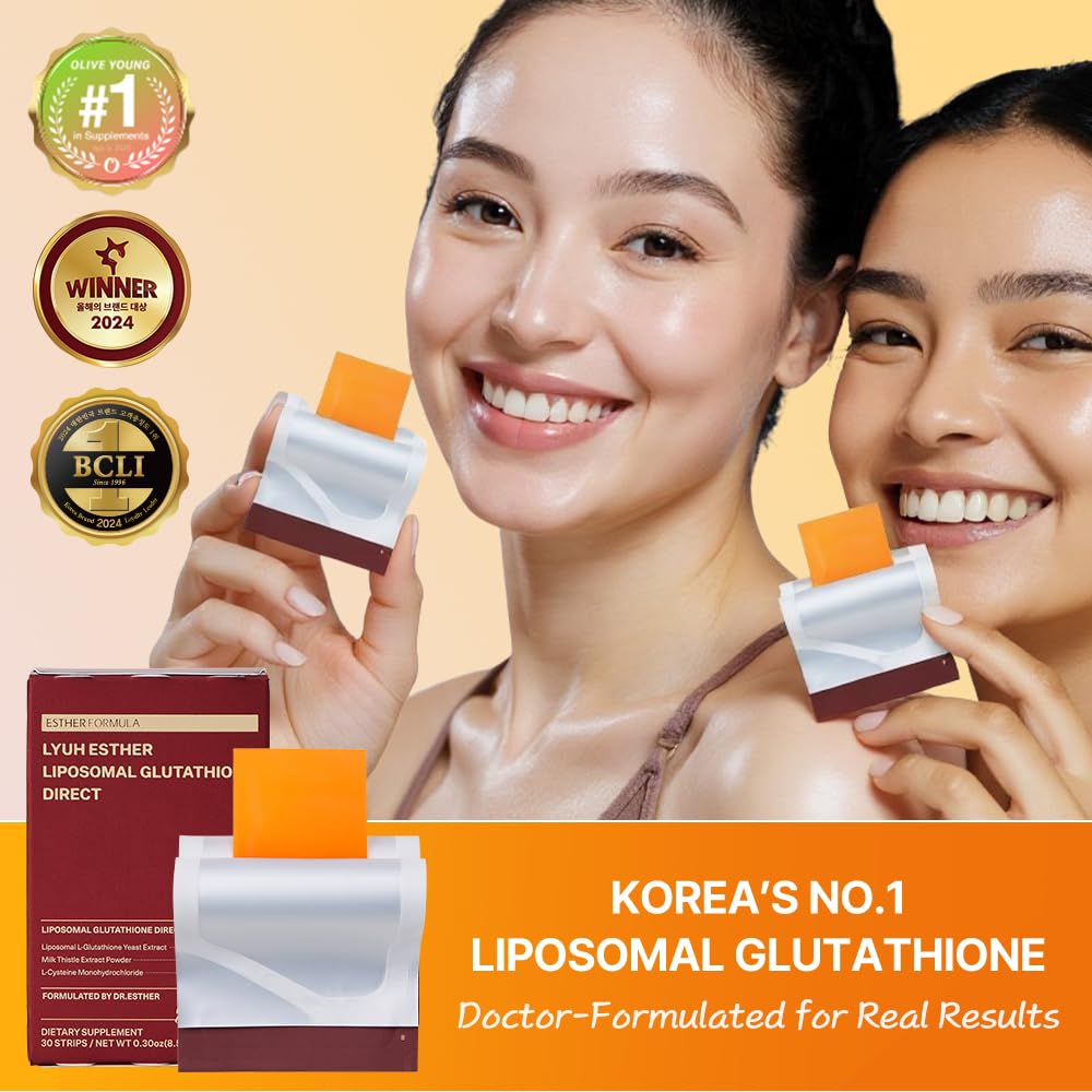 ESTHER FORMULA Liposomal Glutathione Strips 284mg×90 – Enhanced Absorption, Antioxidant Support, Made in USA