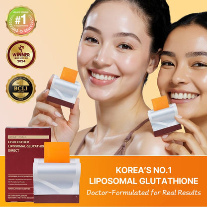 ESTHER FORMULA Liposomal Glutathione Strips 284mg×90 – Enhanced Absorption, Antioxidant Support, Made in USA