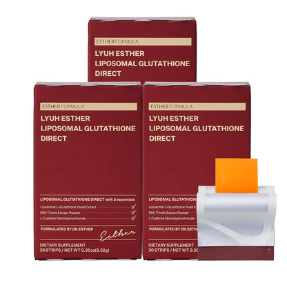 ESTHER FORMULA Liposomal Glutathione Strips 284mg×90 – Enhanced Absorption, Antioxidant Support, Made in USA