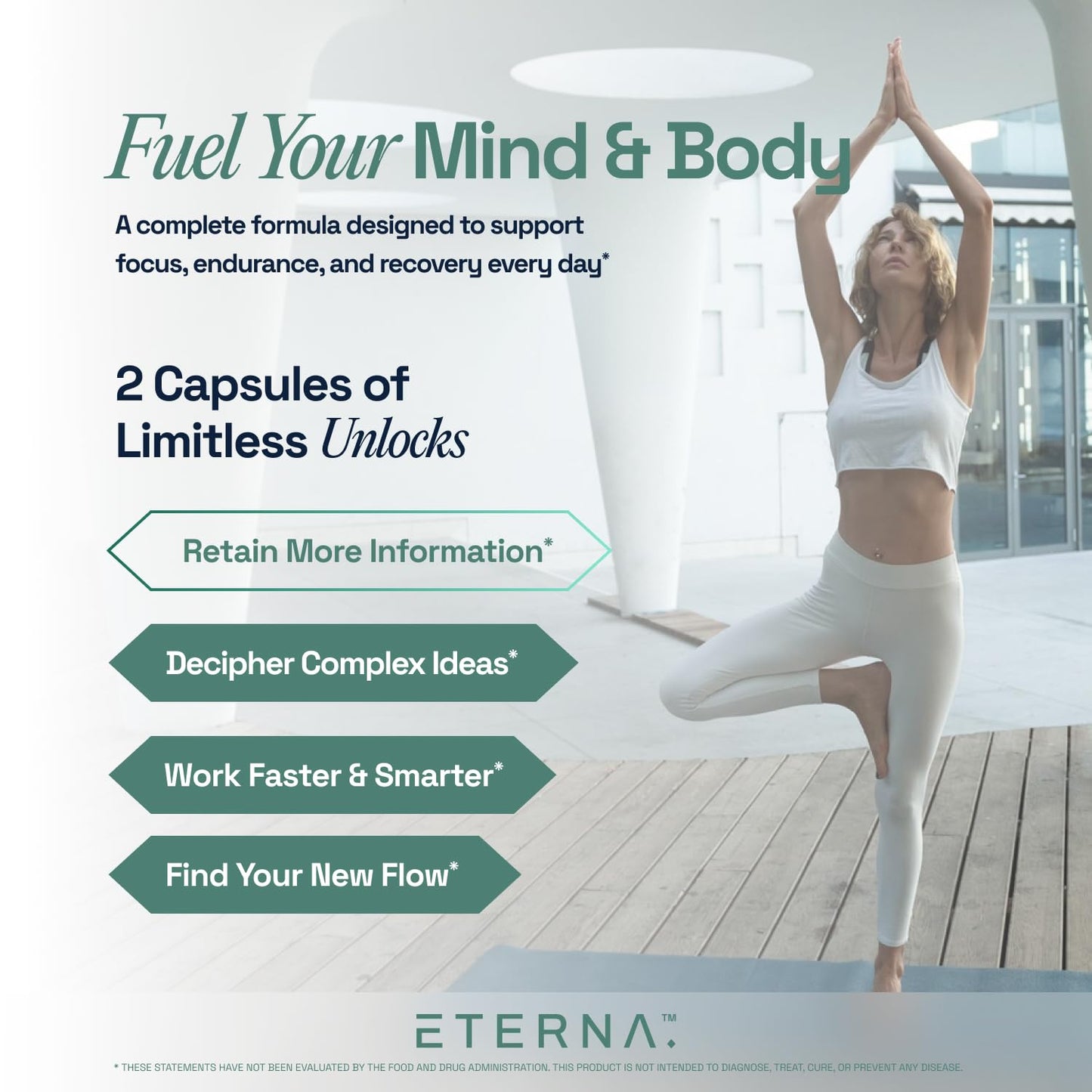 Eterna Limitless Nootropic – Brain & Focus Supplement (1 Month Supply)