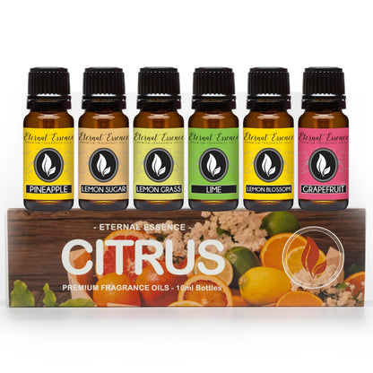 Eternal Essence Oils Citrus Set of 6 – Premium Fragrance Oils (10ml) for Diffusers, Candles, Soaps & Aromatherapy