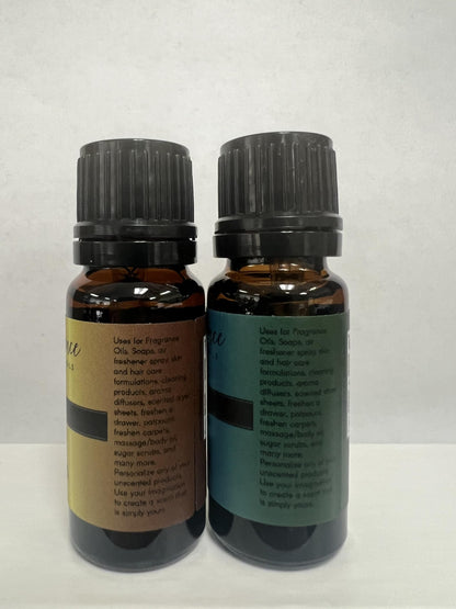 Eternal Essence Oils 2 Pack 10ml – Sandalwood Vanilla & Frankincense & Rain | Premium Fragrance Oils for Candles, Soaps & Diffusers