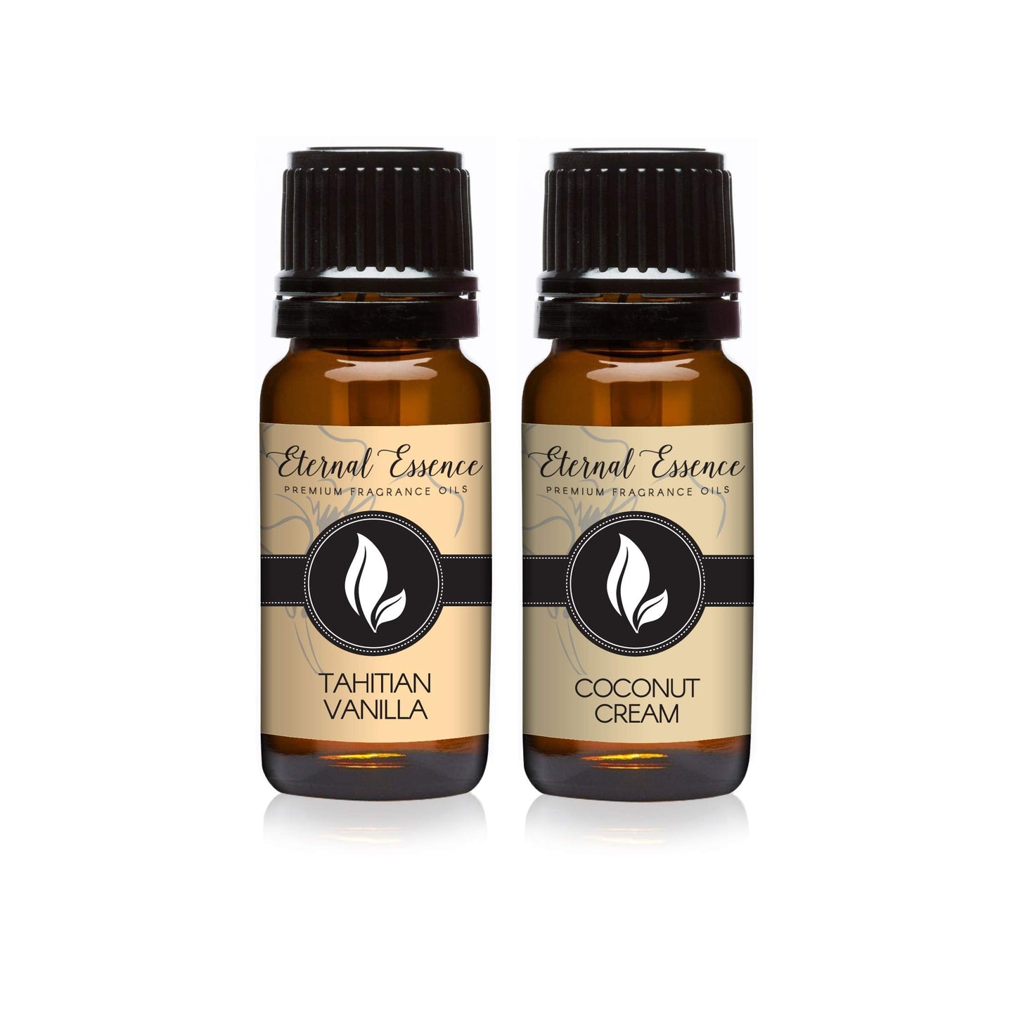 Eternal Essence Oils 2 Pack 10ml - Coconut Cream and Tahitian Vanilla Fragrance Oils
