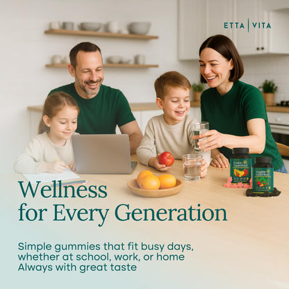 Etta Vita 120 Chews Super Greens Gummies | 9 Superfruits & 30 Veggies