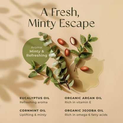 Gya Labs Eucalyptus Mint Massage Oil – 6.76 Fl Oz | Non-Greasy for Sore Muscles, Deep Relaxation & All Skin Types