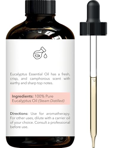 Brooklyn Botany Eucalyptus Essential Oil - 4 Fl Oz, 100% Pure & Natural, Premium Grade with Dropper