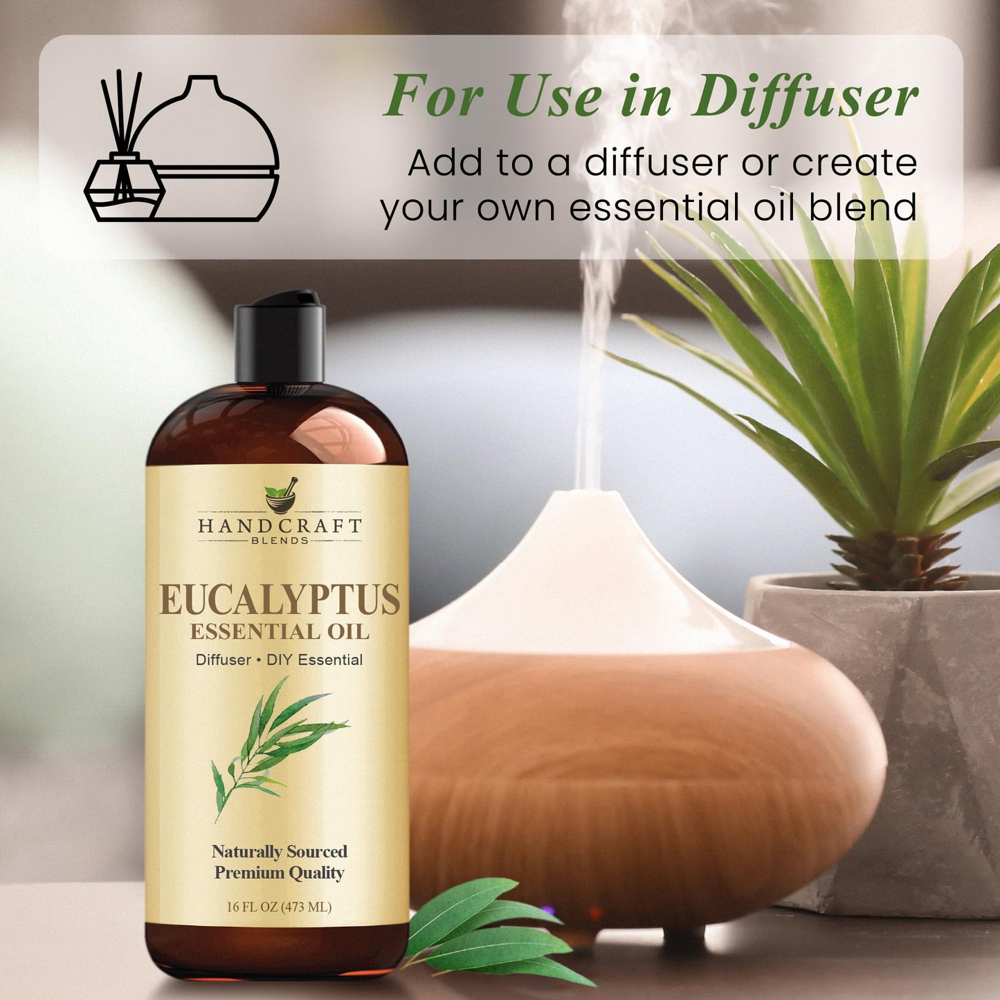 Handcraft Blends Eucalyptus Essential Oil - 16 oz for Candles, Soaps, Diffusers
