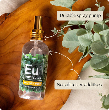 Eucalyptus Shower Spray 2 oz – Spa-Grade Aromatherapy, Made in USA