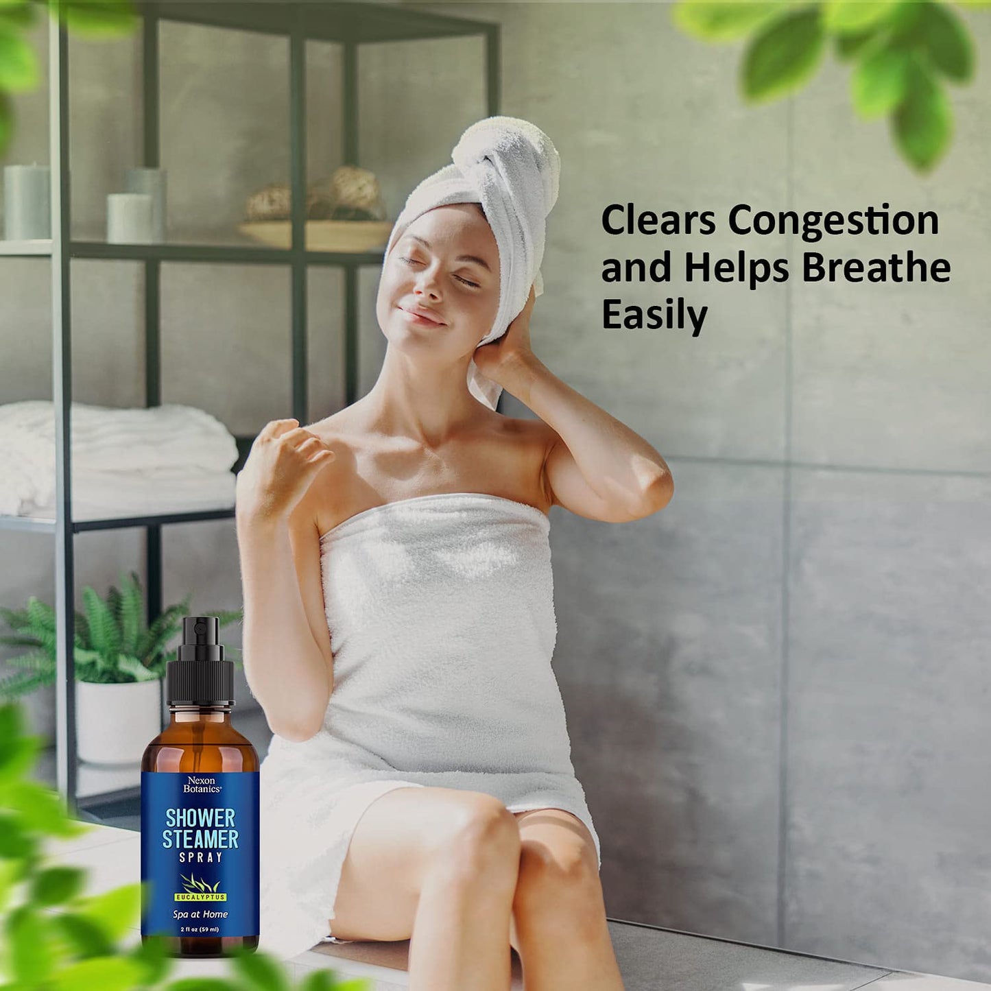 Eucalyptus Shower Steamer Spray – Nexon Botanics Aromatherapy Mist (2 fl oz)
