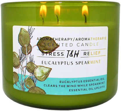 Eucalyptus Spearmint 3-Wick Soy Candle – 15.8 oz Aromatherapy Candle