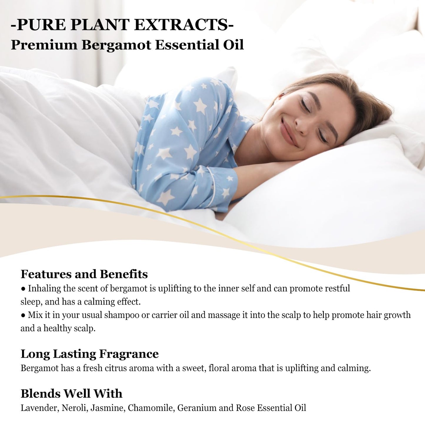 EUQEE Bergamot Essential Oil 118ml – Aromatherapy, Diffuser & Gift Box