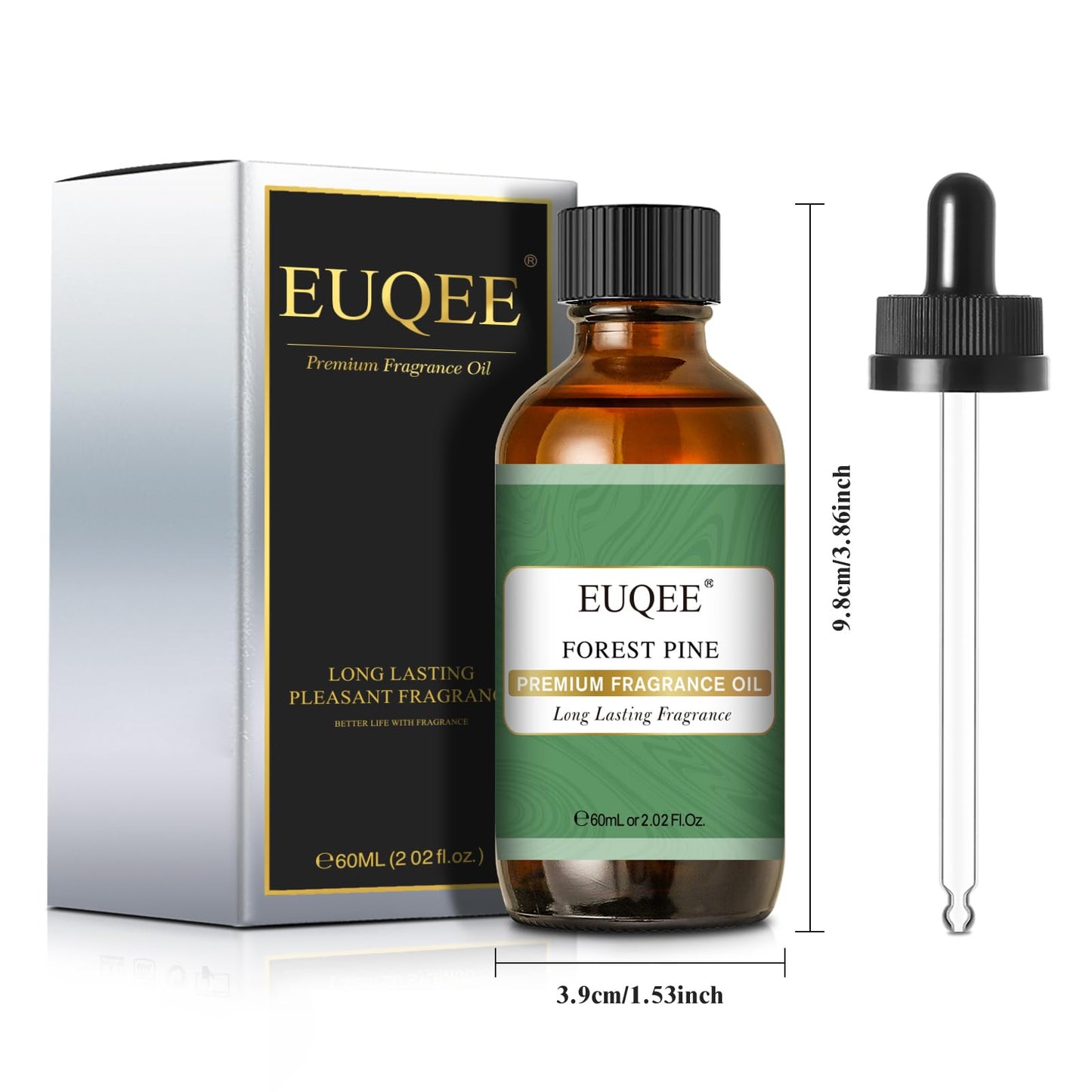 EUQEE Forest Pine Fragrance Oil – Premium 60ml / 2.02 fl oz with Glass Dropper | Diffusers, Candles, Soaps