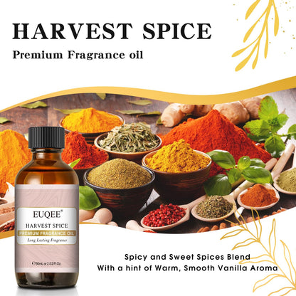 EUQEE Harvest Spice Fragrance Oil - Premium Fragrance Oils for Soap, Candles, Diffusers & DIY Bath Bombs (2.02 fl oz / 60 ml)