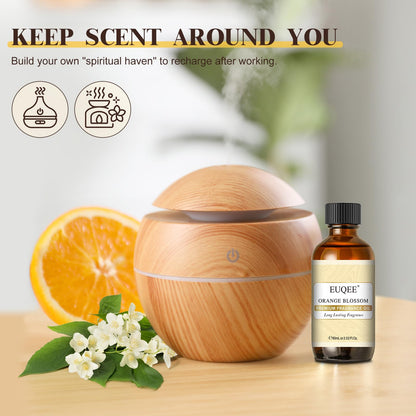 EUQEE Orange Blossom Fragrance Oils, 60ml – Glass Dropper for Diffusers, Candles & Soap