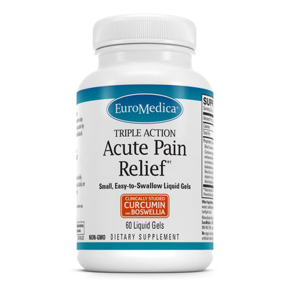 Euromedica Acute Pain Relief – Curcumin BCM-95 & BOS-10 Boswellia, 60 Gel Caps