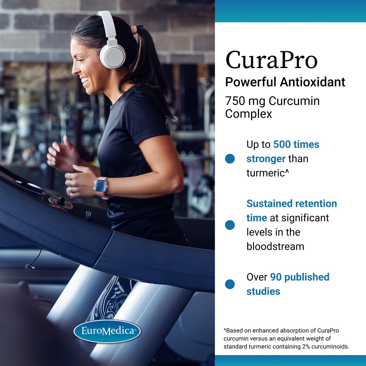 EuroMedica CuraPro: High-Potency Curcumin for Brain & Heart Support - 30 Softgels