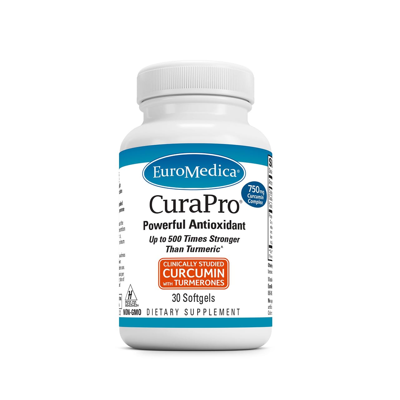 EuroMedica CuraPro: High-Potency Curcumin for Brain & Heart Support - 30 Softgels