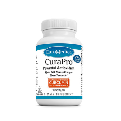 EuroMedica CuraPro: High-Potency Curcumin for Brain & Heart Support - 30 Softgels