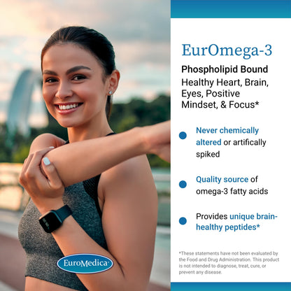 EuroMedica EurOmega-3 – EPA & DHA Omega-3 Tablets for Brain & Heart Health (60 Tablets)