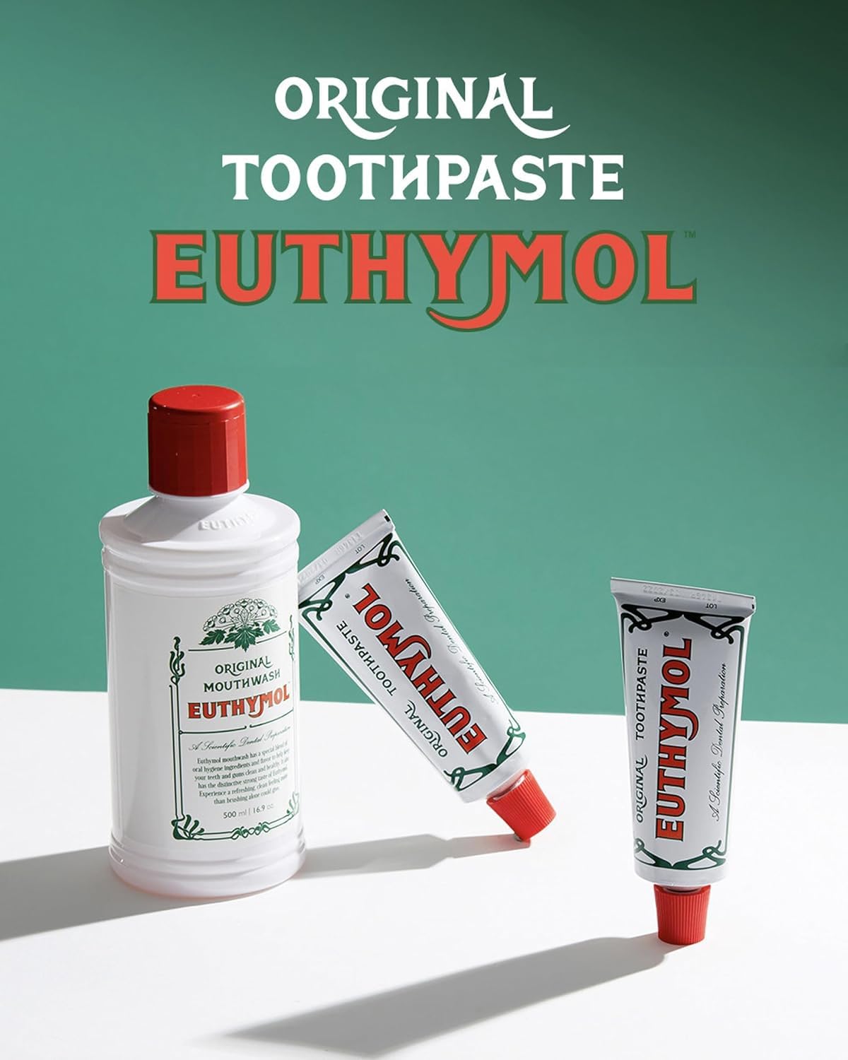 EUTHYMOL Original Pink Toothpaste – Fluoride-Free, 3.7 fl oz x2 Pack (Wintergreen Freshness)