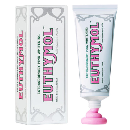 EUTHYMOL Whitening Toothpaste (3.7oz) – Stain Removal in 2 Weeks, Fresh Breath & Cavity Protection