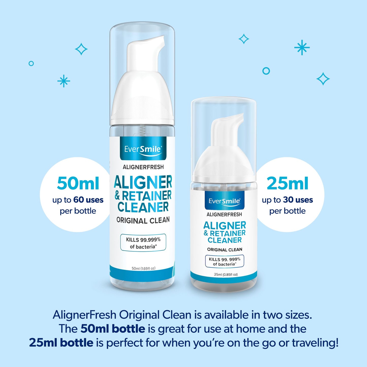 EverSmile AlignerFresh Original Clean Foam – Cleaner for Invisalign & All Clear Aligners (50ml, 4 Pack)