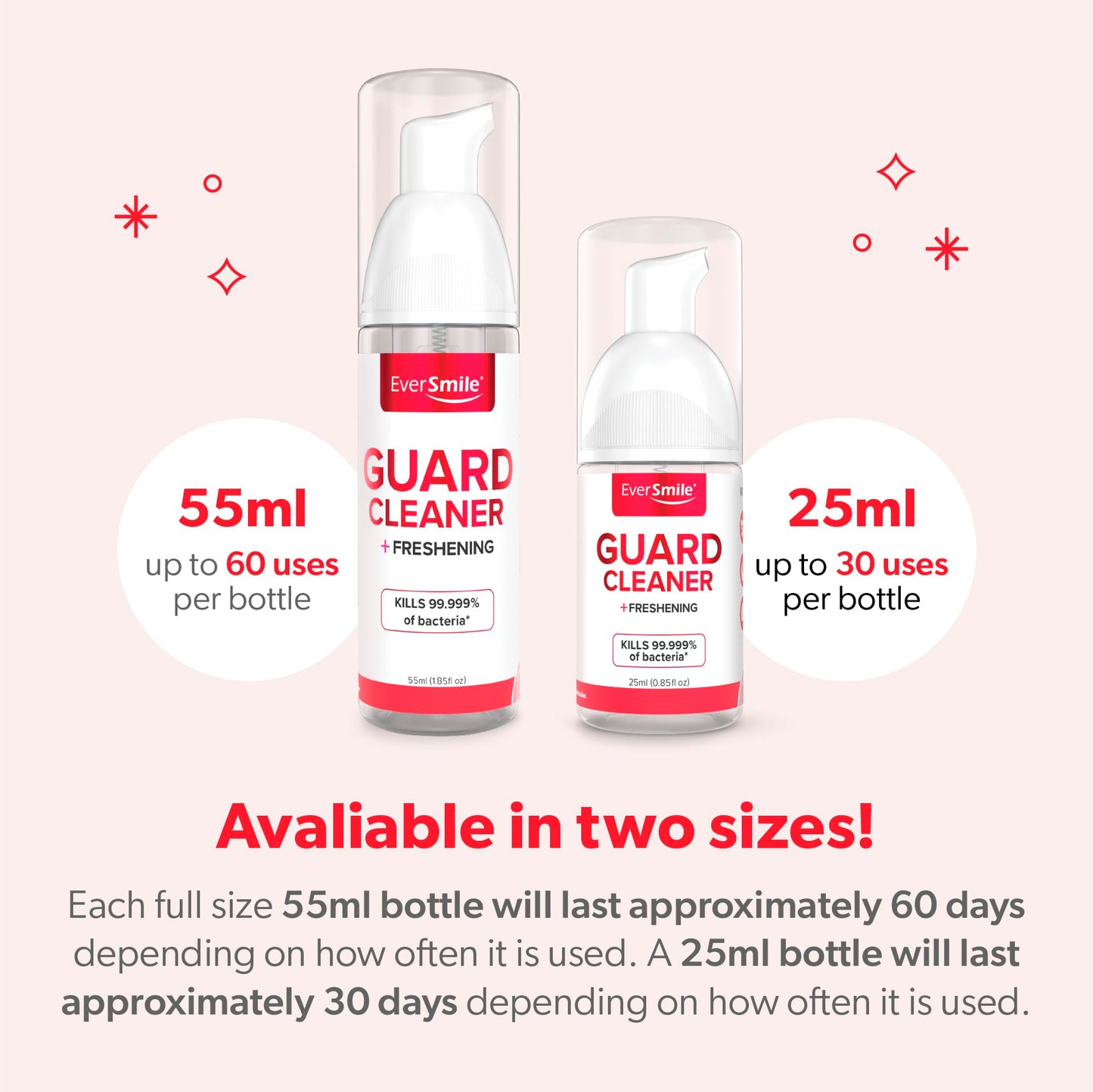 EverSmile Mouth Guard Cleaning Foam – Fresh Mint 55ml (1 Pack)