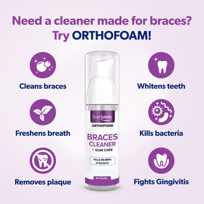 EverSmile OrthoFoam Braces Cleaner - Travel Size 25ml