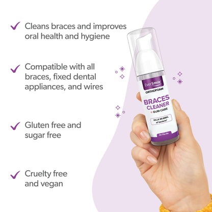 EverSmile OrthoFoam Braces Cleaner - Travel Size 25ml