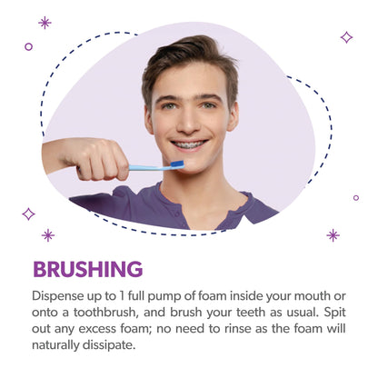 EverSmile OrthoFoam Braces Cleaner – Brushable Foam (50ml, 4 Pack)