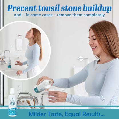 Everest Mouth Wash & Tonsil Stone Remover – Natural, Alcohol-Free Oral Rinse (17 fl oz, 3 Pack) – Light Spearmint