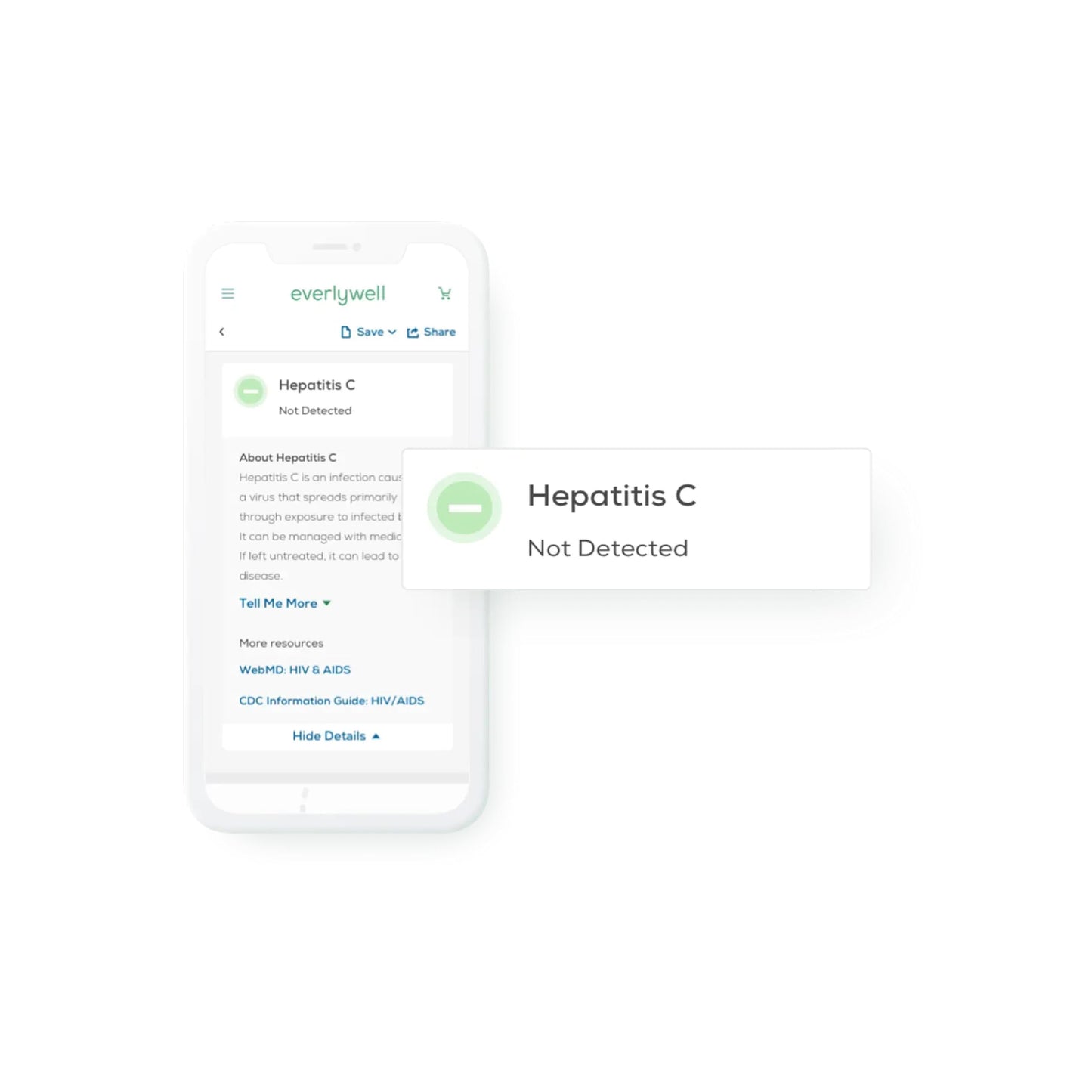 Everlywell Hepatitis C Test - At-Home Collection Kit | Discreet, Accurate Results | CLIA-Certified Lab | Ages 18+