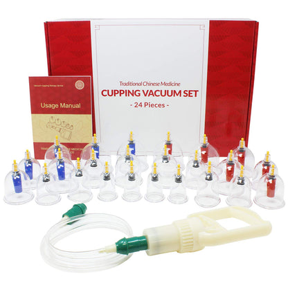 EverOne Biomagnetic Chinese Cupping Therapy Set - 24 Vacuum Suction Cups | Hijama