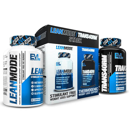 EVL Weight Loss Support Stack — Trans4orm Thermogenic Fat Burner & LeanMode Non-Stimulant
