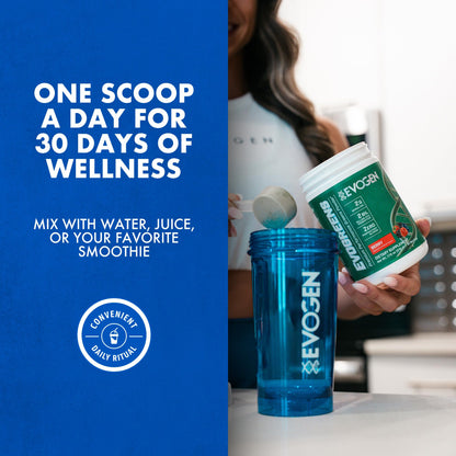 Evogen Evogreens - Super Greens Powder | Recovery, Wellness & Immunity | Berry | 30 Servings