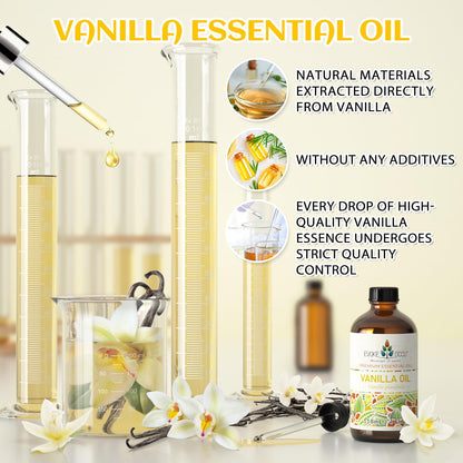 EVOKE OCCU Vanilla Essential Oil for Relaxation in the Home Office & Living Room - Diffuser, Candle, Soap - 4 Fl Oz