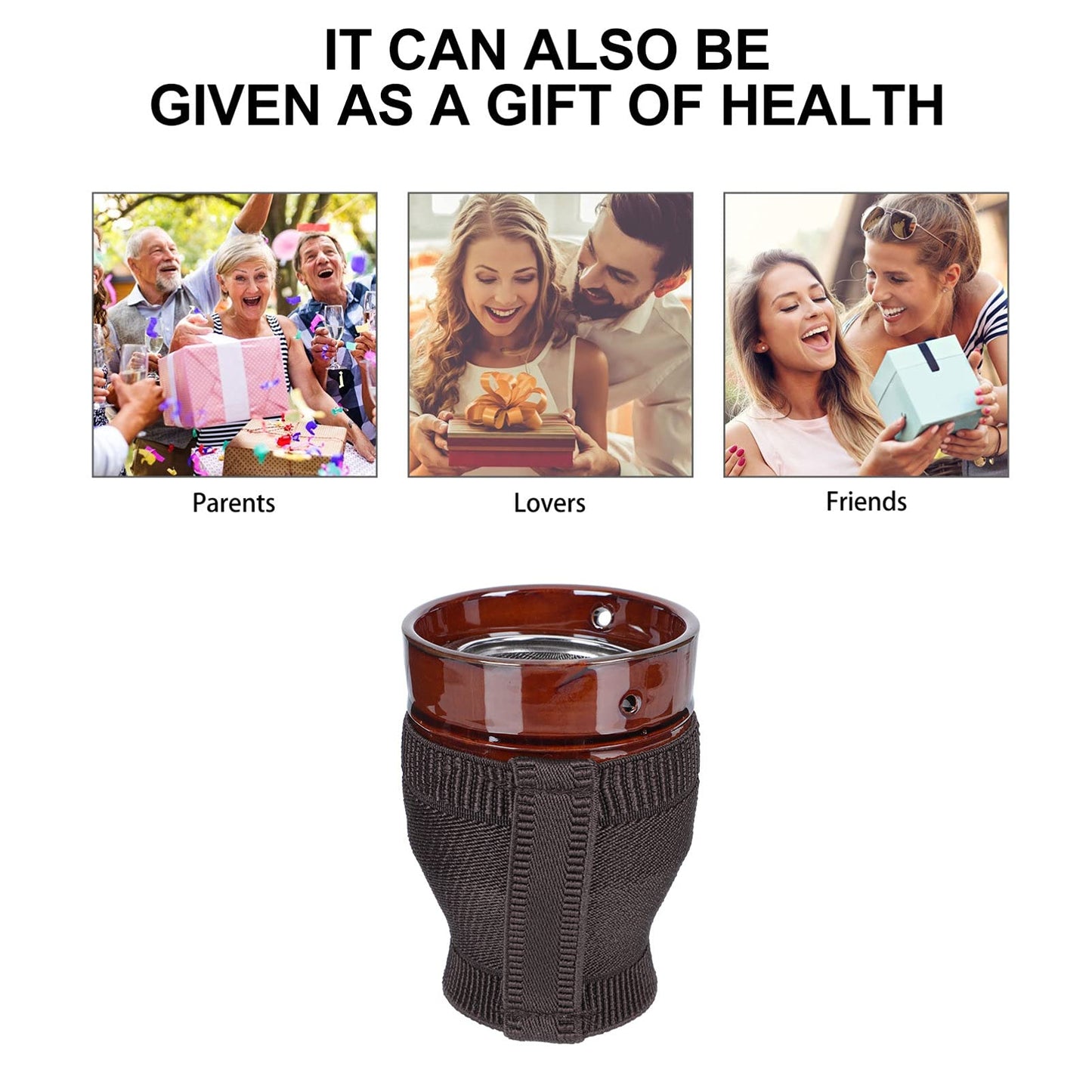 EXCEART Ceramic Moxibustion Pot – Moxa Burner Cup for Traditional Therapy