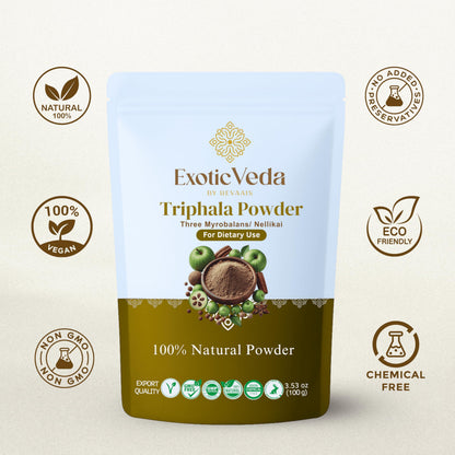 Exotic Veda Triphala Powder 100g – Ayurvedic Digestive Health