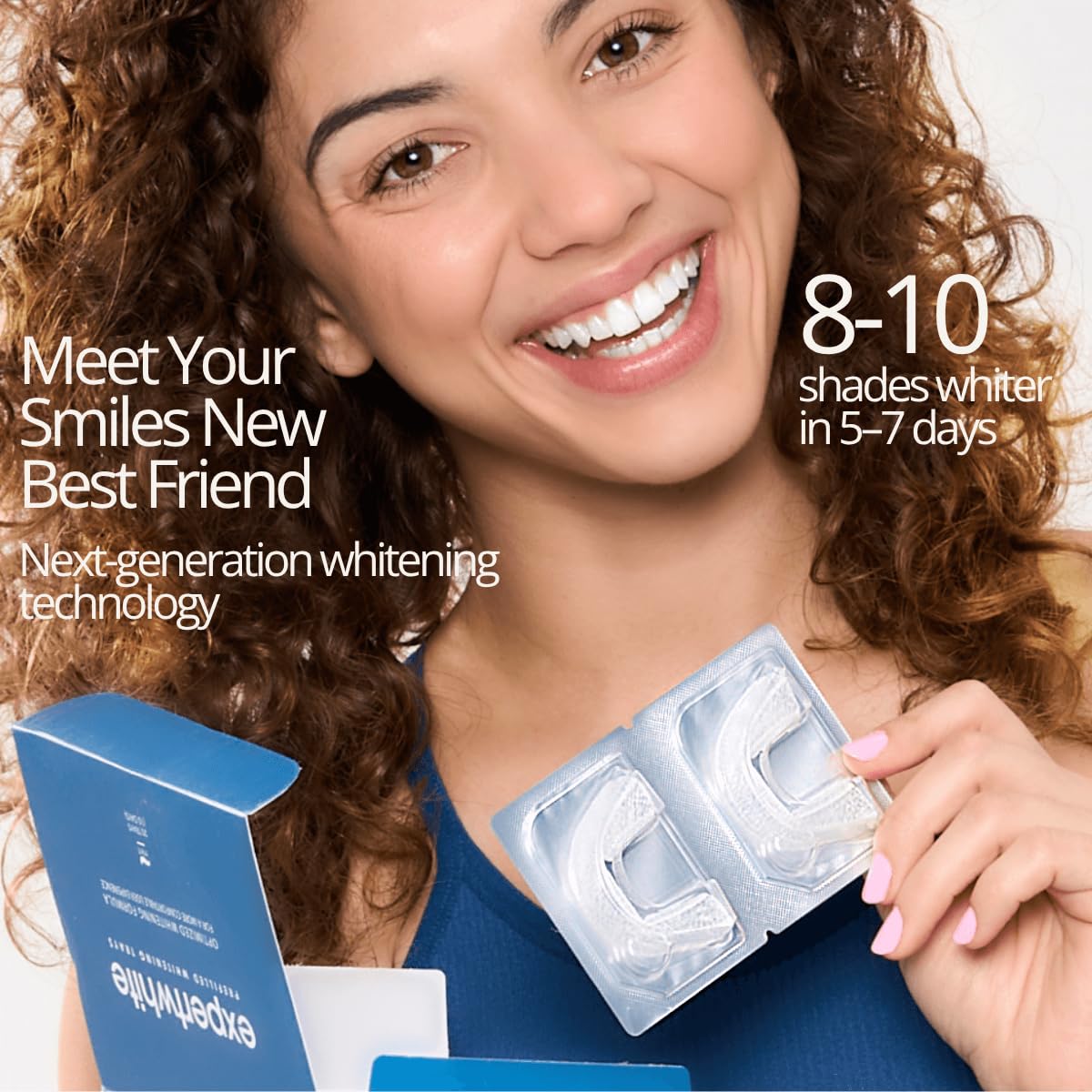 ExpertWhite Max Glow Trays – 12% Hydrogen Peroxide Teeth Whitening, 10 Treatments, Custom-Fit