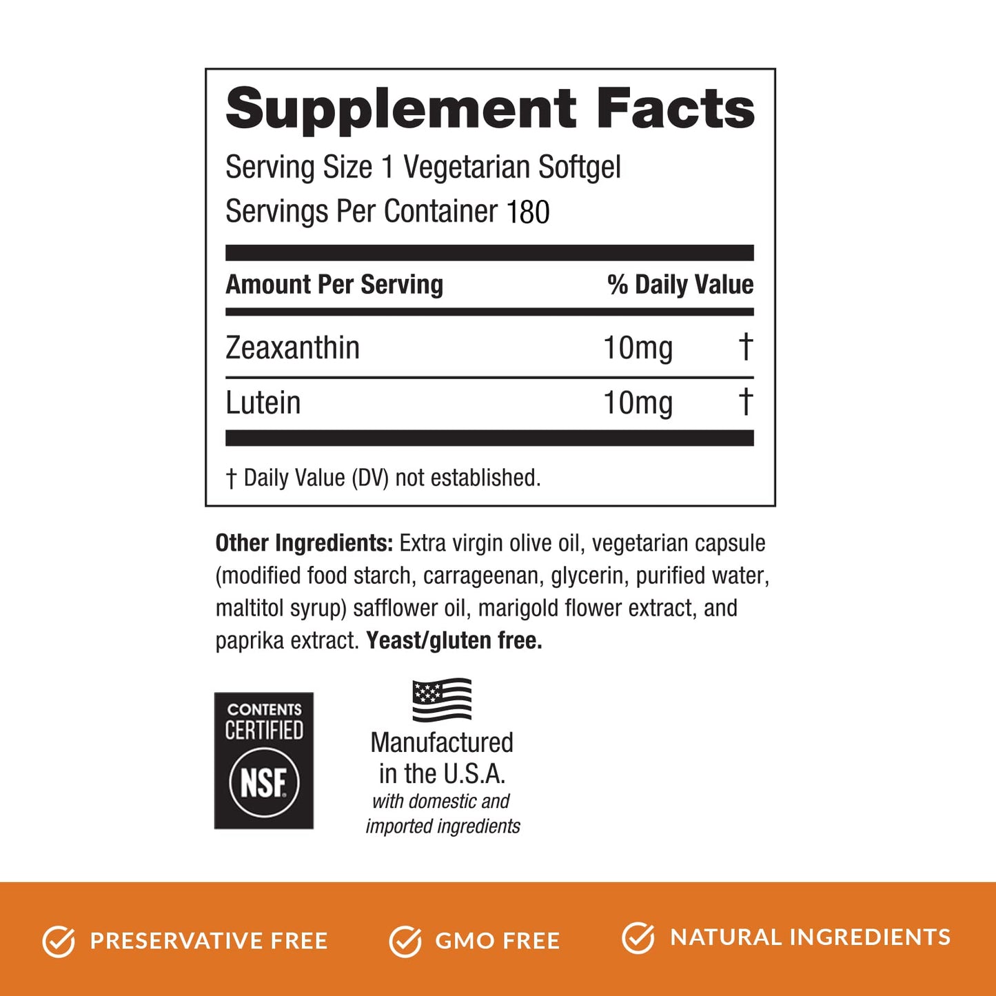 EyePromise Zeaxanthin & Lutein Eye Vitamin - 180 Softgels, 90-Day Supply