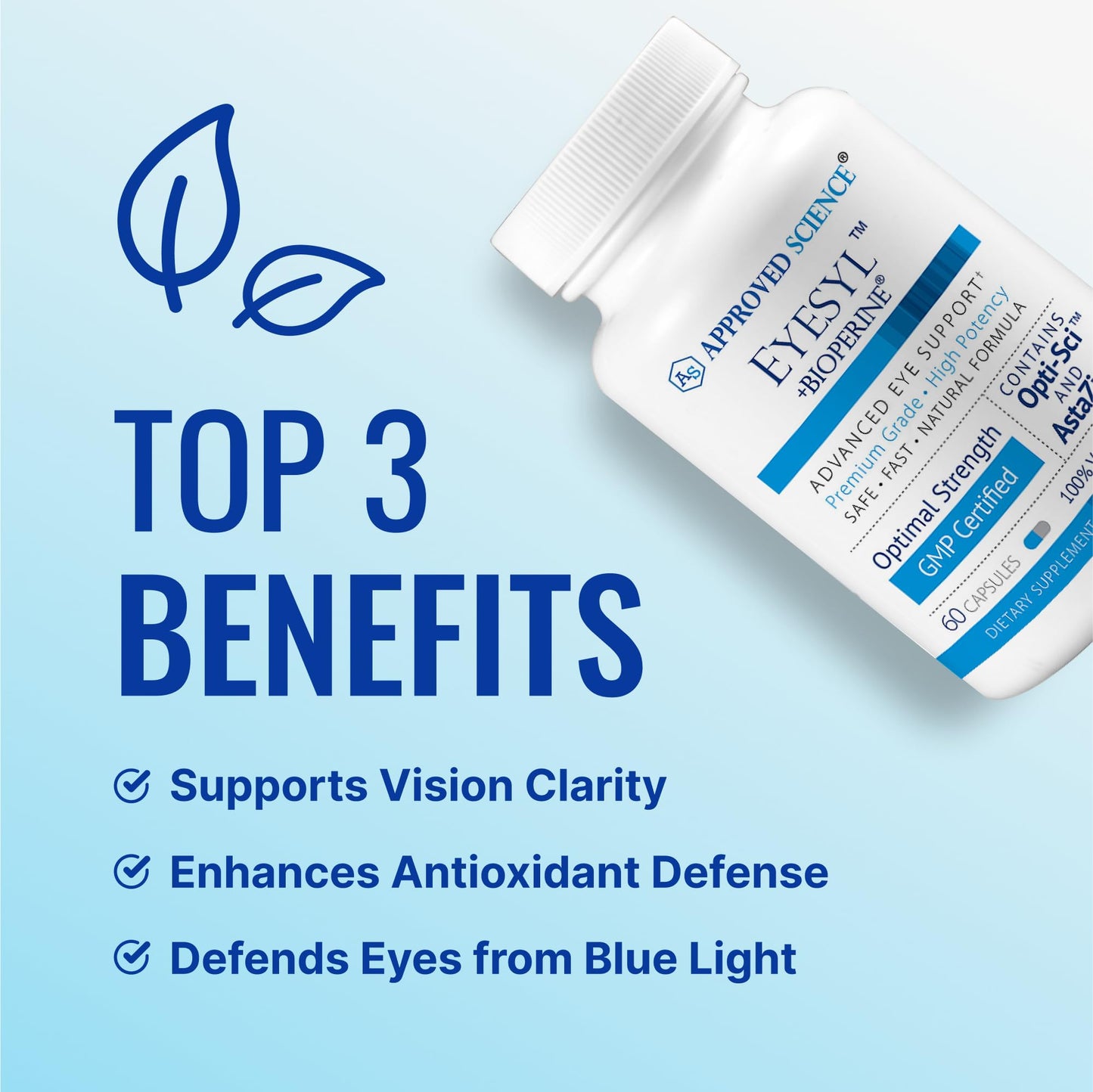 EyeSyl by Approved Science - Eye Support Supplement, 60 Capsules, Made in USA