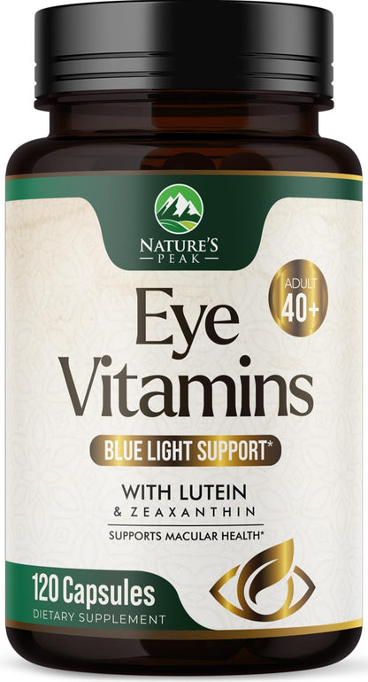 Eye Vitamins & Mineral Supplement – Lutein, Zeaxanthin, Zinc (120 Capsules)