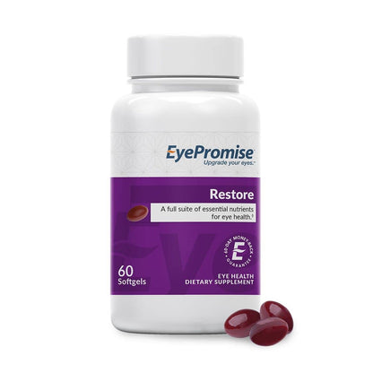 EyePromise Restore Eye Health Supplement – 60 Softgels, 30-Day Supply | Zeaxanthin, Lutein & Omega-3