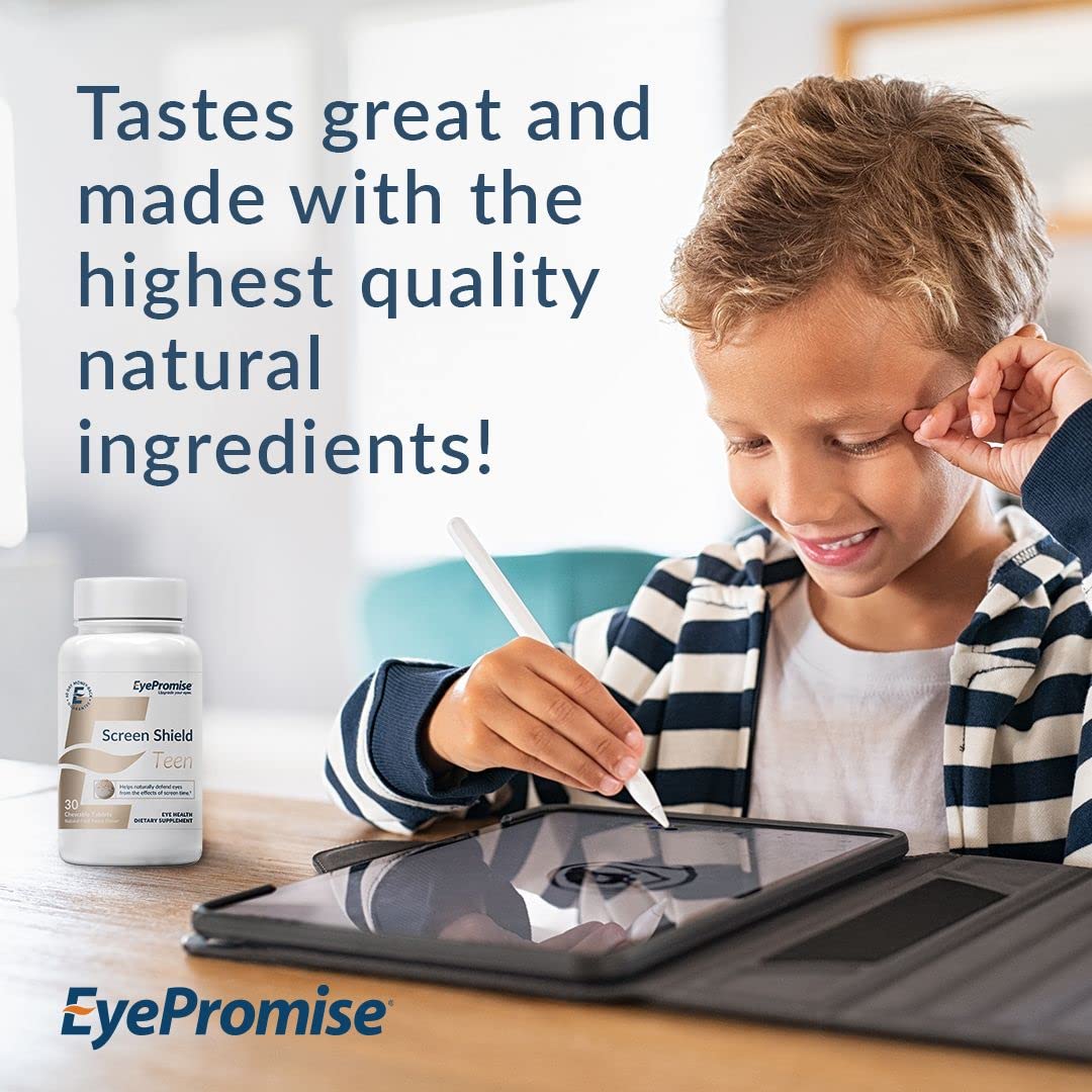 EyePromise Screen Shield Teen Eye Vitamin – 30-Count Chewable for Kids